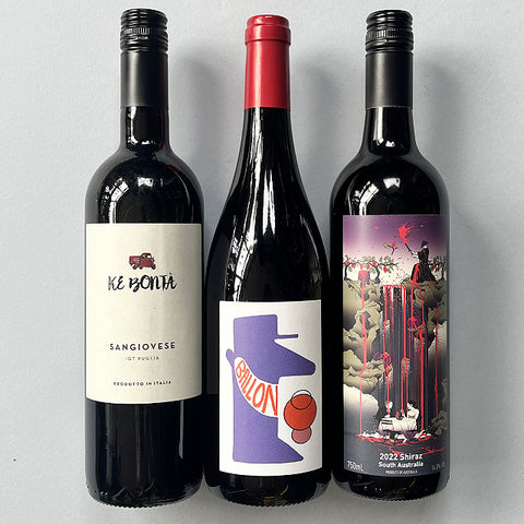 3 bottle red wine case