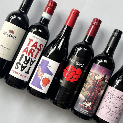 6 bottle red wine case