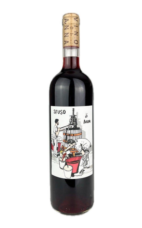 a bottle of Sfuso di Anna by Vino di Anna, organic red wine, sicilian red wine from Mount Etna