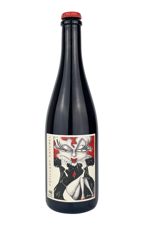 A bottle of Chateau Tour Des Gendres pet nat sparkling wine, Albert Conti. Chenin blanc and sauvignon blanc