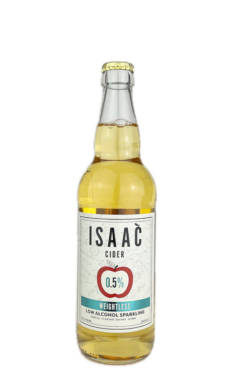 Weightless Alcohol Free Cider, Isaac Cider