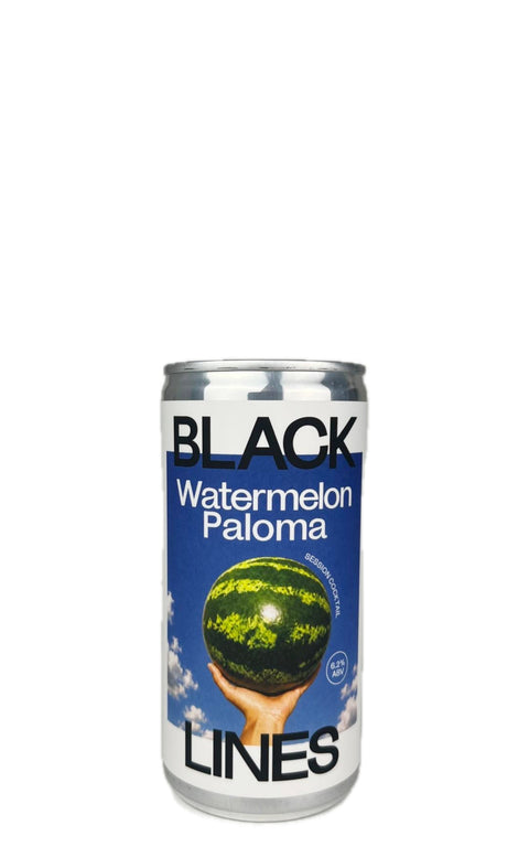 Black Lines Drinks Watermelon Paloma Can