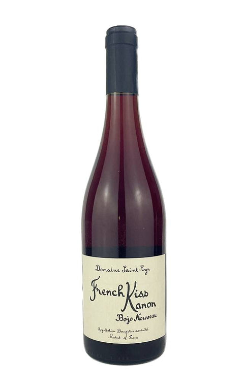 A bottle of Domaine St Cyr, the French Kiss, Beaujolais Nouveau 2025