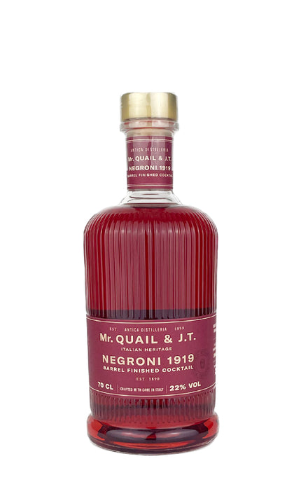 Mr. QUAIL & J.T. Negroni 1919 Barrel Finished Cocktail